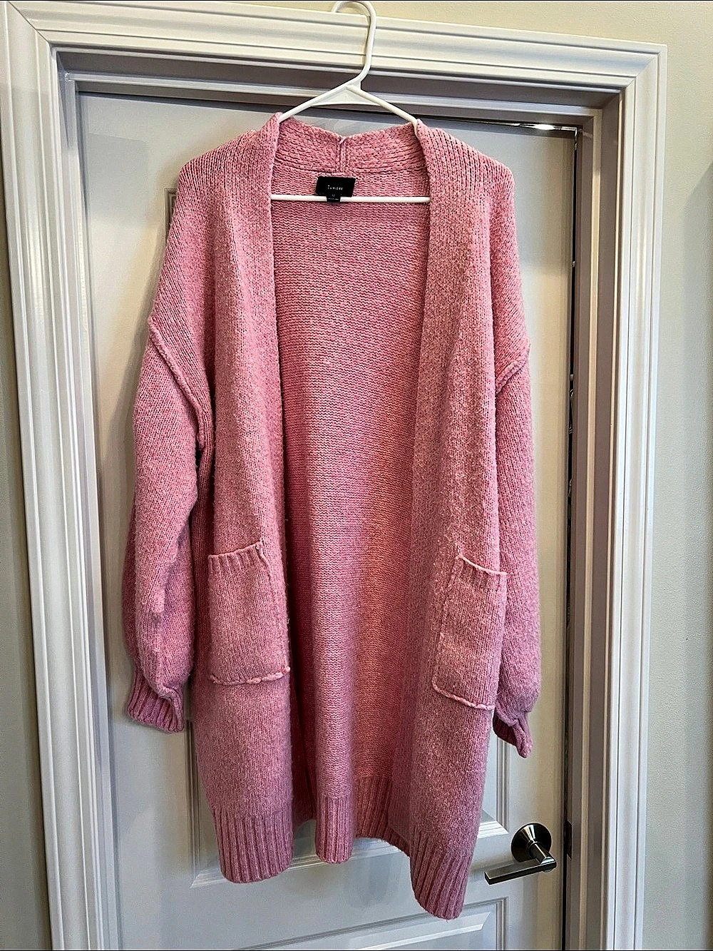 Lumiere Pink Open Front Cardigan Size Medium Like New